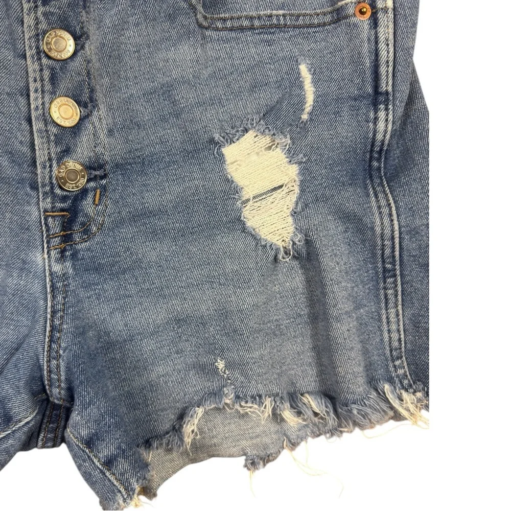 Gap Classic Distressed Denim Shorts - Light Blue